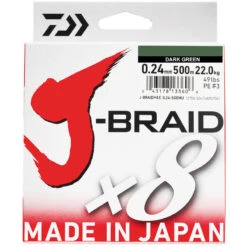 Tresse Daiwa Jbraid 8 Brins Dark Green 500m