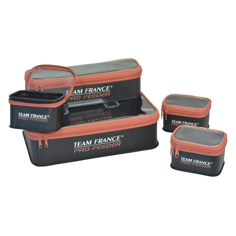 Set 5 Trousses étanches Team France Pro Feeder En Eva 1 Set 5 Trousses étanches Team France Pro Feeder En Eva