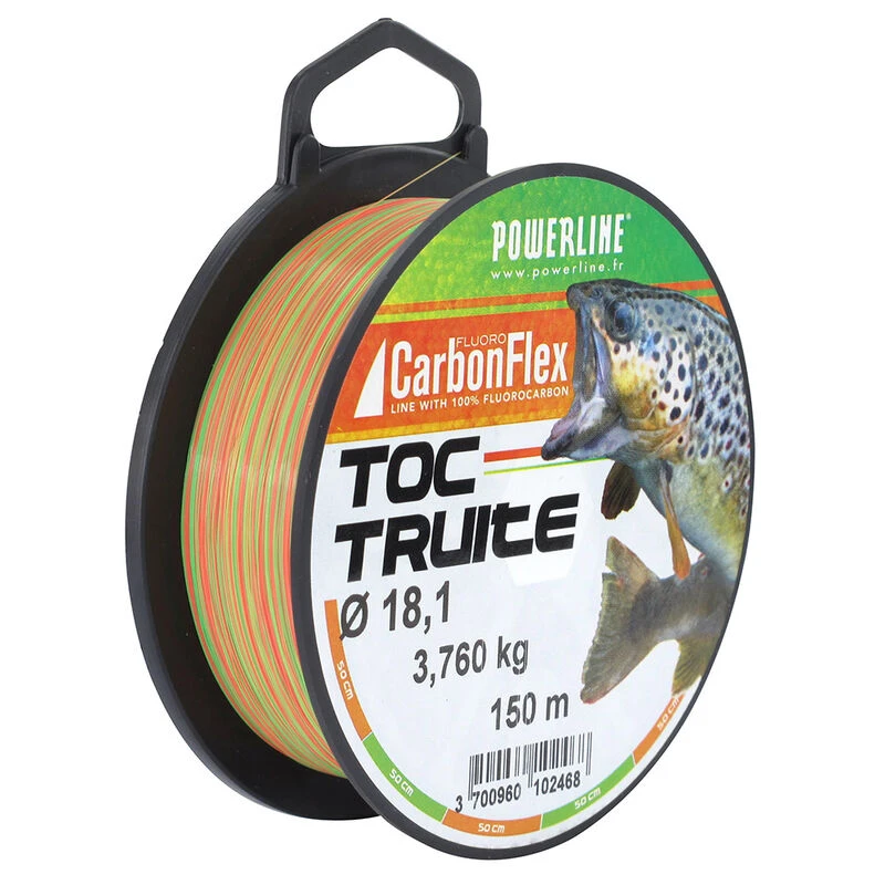 Fluorocarbone Powerline Carbonflex Toc Truite Orange/vert 150m 1 Fluorocarbone Powerline Carbonflex Toc Truite Orange/vert 150m