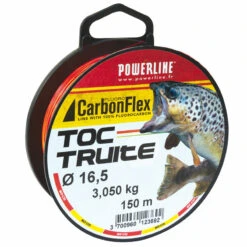 Fluorocarbone Powerline Carbonflex Toc Truite Orange/Blanc 150m