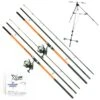 Pack Surfcasting 2 Canne + 2 Moulinets + Trépied + Hameçons Montés