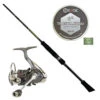 Canne Spinning Major Craft 2.10m, 1.5-7g + Moulinet Daiwa 1000 + Tresse Evok