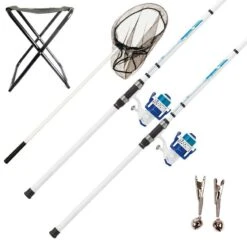 Pack Télescopique Bord Et Plage Mitchell Neuron 2 Ensembles + épuisette + Siège + Grelots